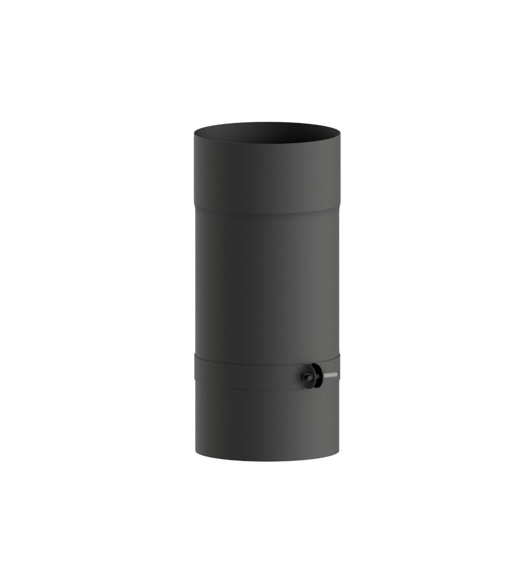Dura Flue Matt Black 225mm Adjustable Stove Pipe – 6" (150mm)