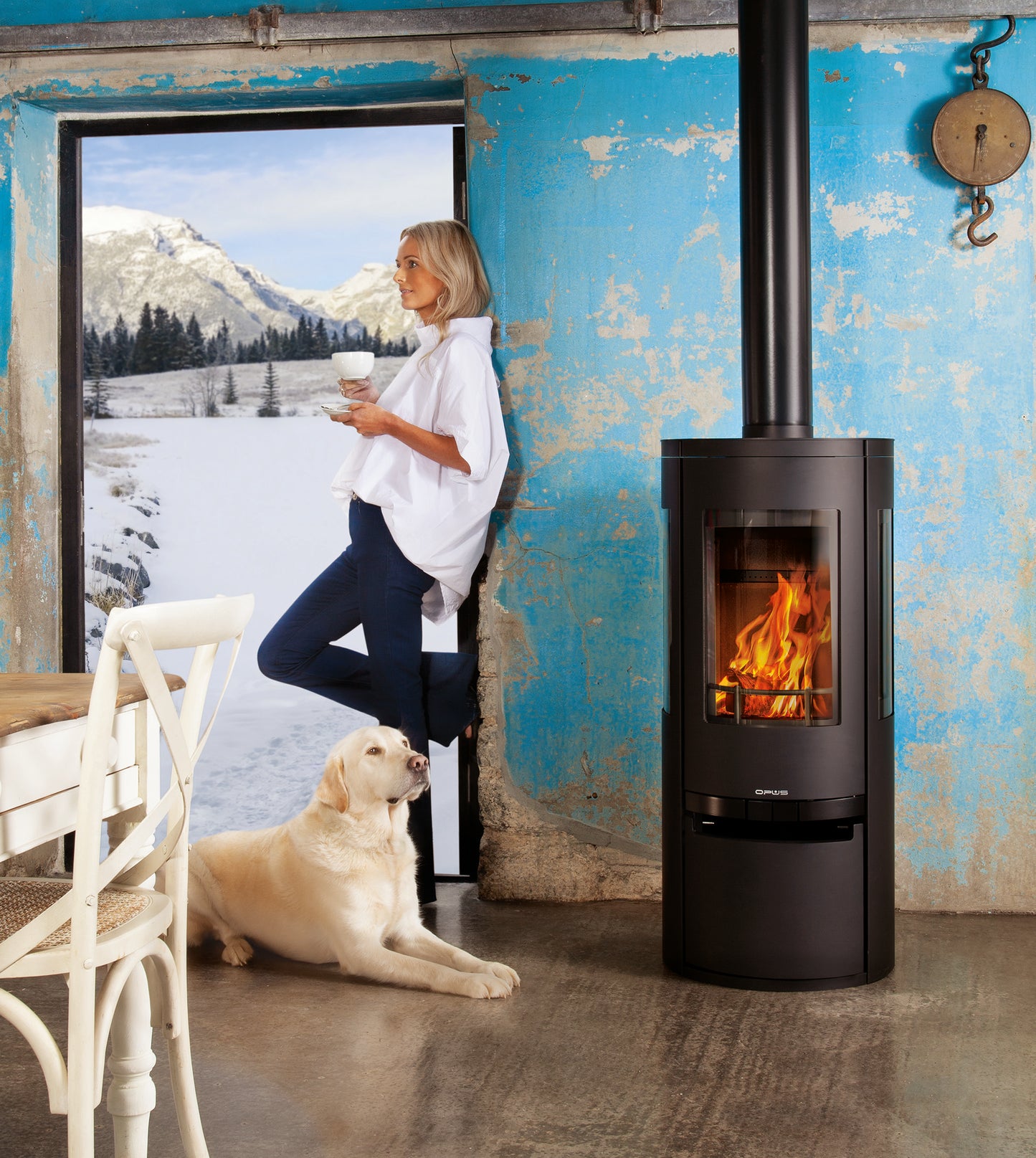 Opus Trio D Store with flames