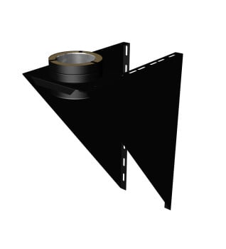 Dura Flue Matt Black Long Base Support Unit 125mm - 5"