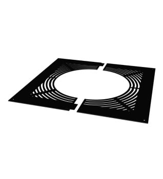 Dura Flue Matt Black Twin Wall Ventilated Firestop Plate 150mm - 6"