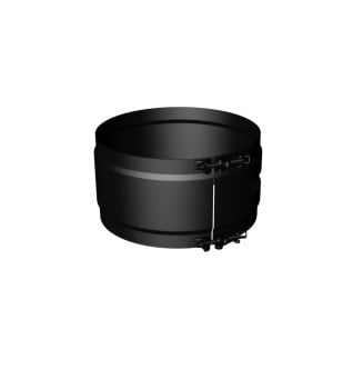 Dura Flue Matt Black Twin Wall Wide Twin Locking Band 125mm - 5"