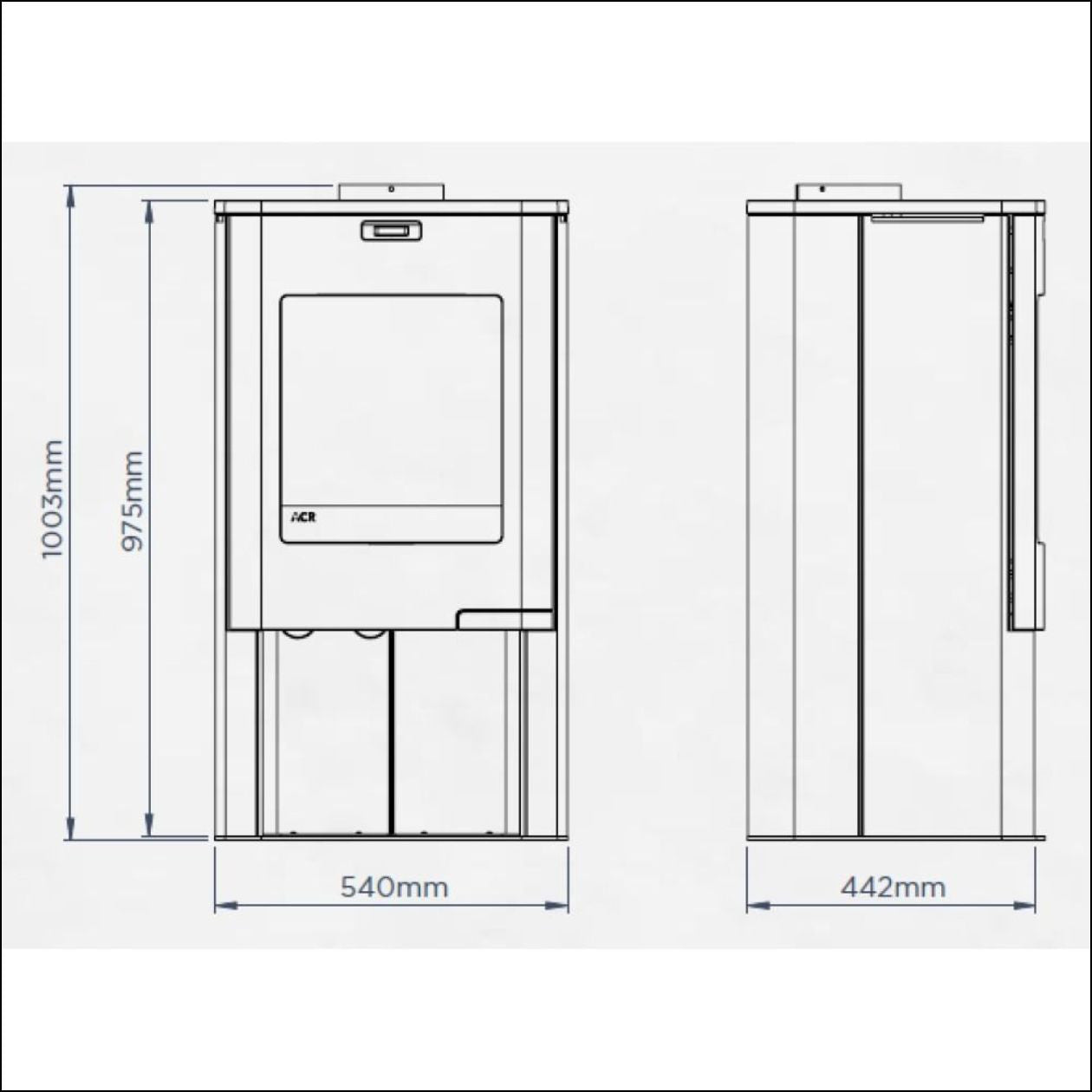 ACR Tempus Stove Dimensions