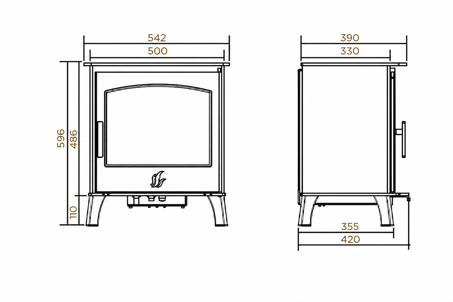 ACR Astwood II 5kW Multifuel Stove DEFRA Approved EcoDesign