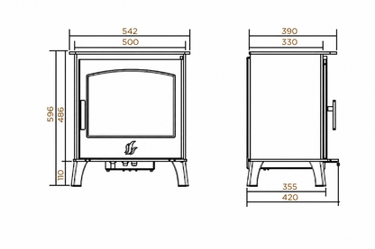 ACR Astwood II 5kW Multifuel Stove DEFRA Approved EcoDesign