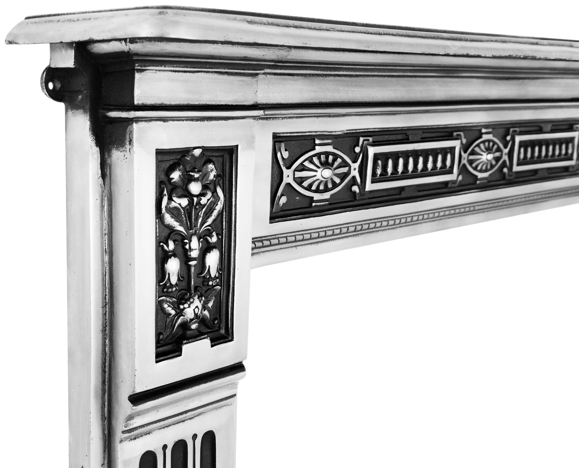 Carron Albert Cast Iron Decorative fireplace mantel with intricate carvings 