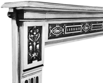 Carron Albert Cast Iron Decorative fireplace mantel with intricate carvings 