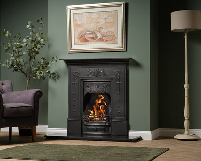 Bella Combination Fireplace Black Lifestyle
