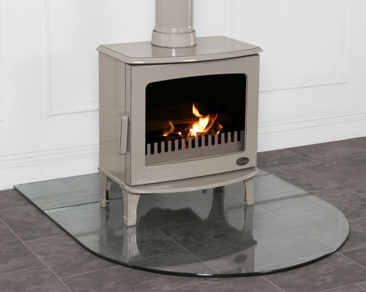 Carron Curved Glass Stove Hearth Extension