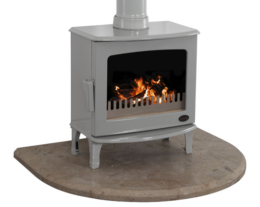 Carron Travertine Curved Stove Heath