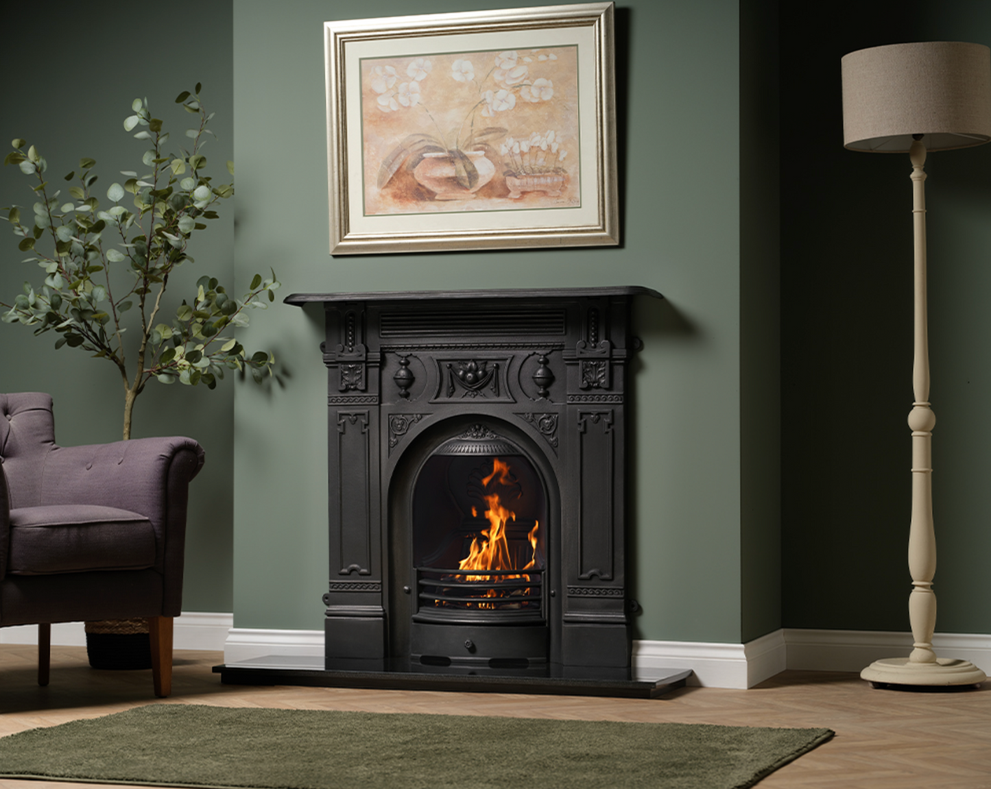 Carron Carron Victorian Large Combination Fireplace Lifestyle
