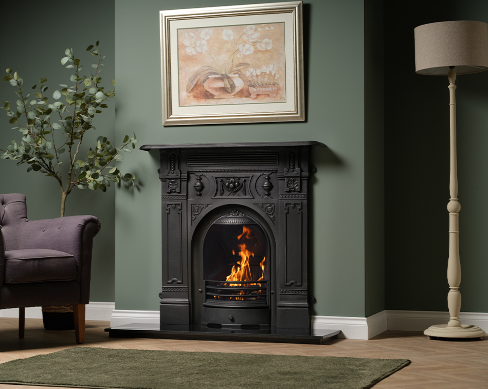 Carron Carron Victorian Large Combination Fireplace Lifestyle
