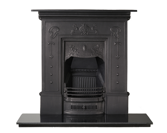 Bella Combination Fireplace in black