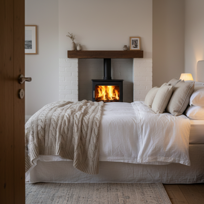 Carron stove in bedroom