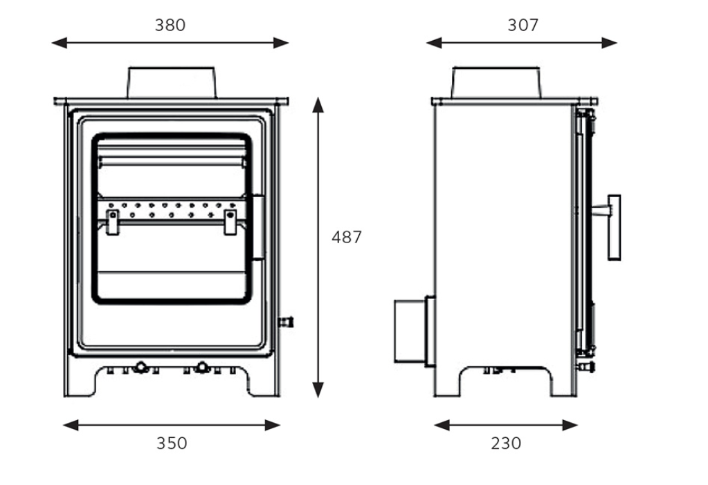 Clifton 4 Stove Dimensions