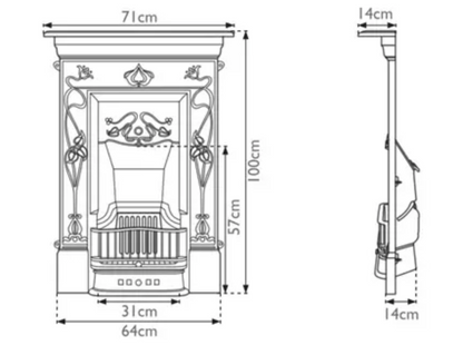 Carron Crocus Cast Iron Combination Fireplace
