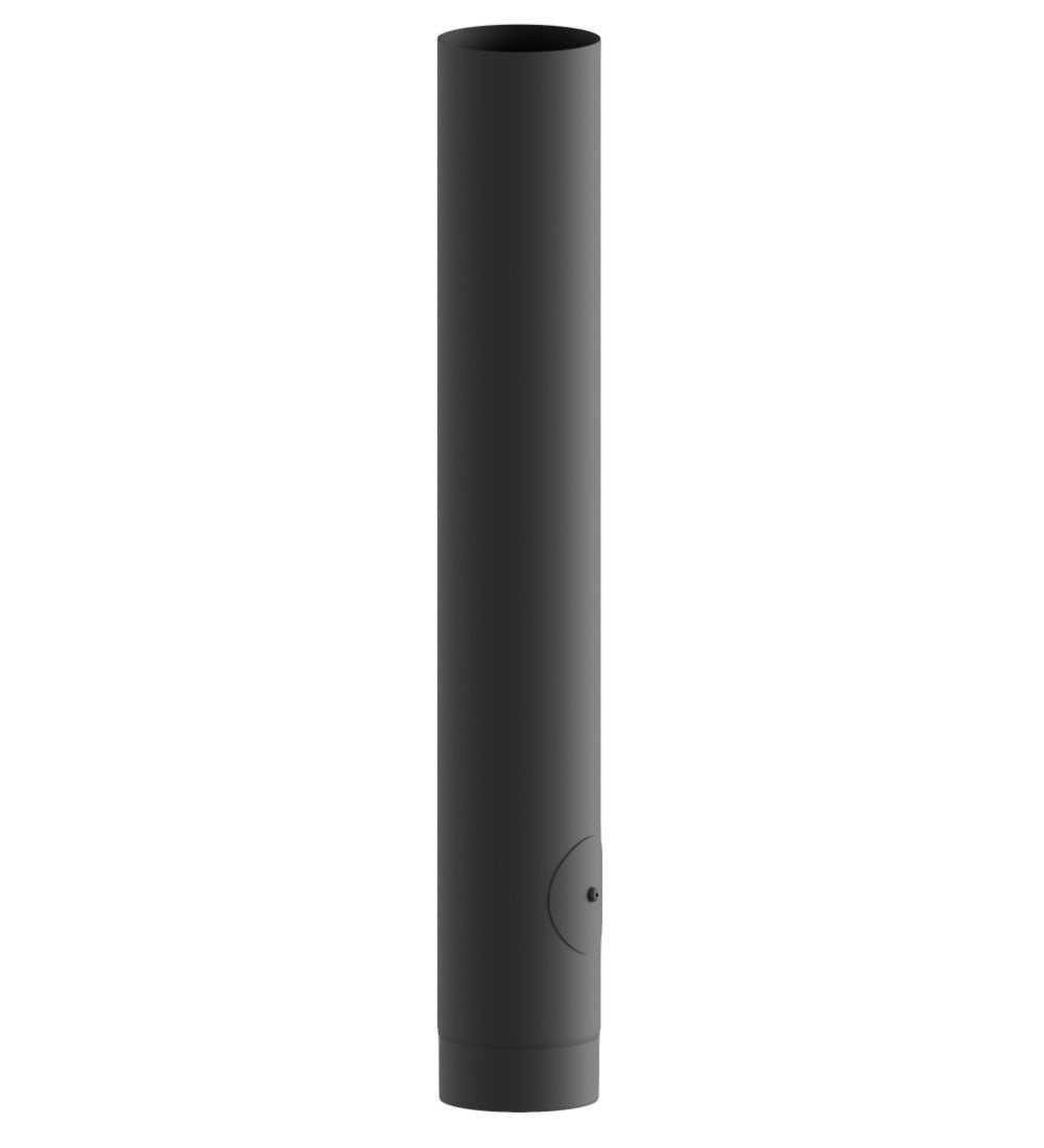 Dura Flue Matt Black 1000mm Stove Pipe with Inspection Door – 5" (125mm)