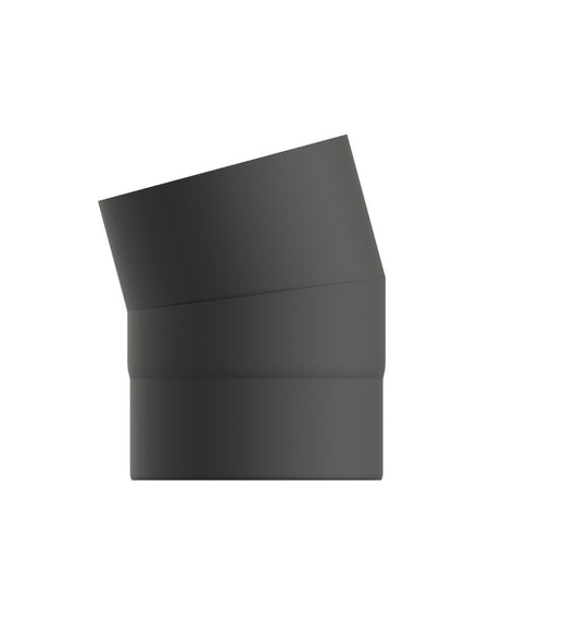Dura Flue Matt Black 15° Stove Pipe Elbow – 6" (150mm)