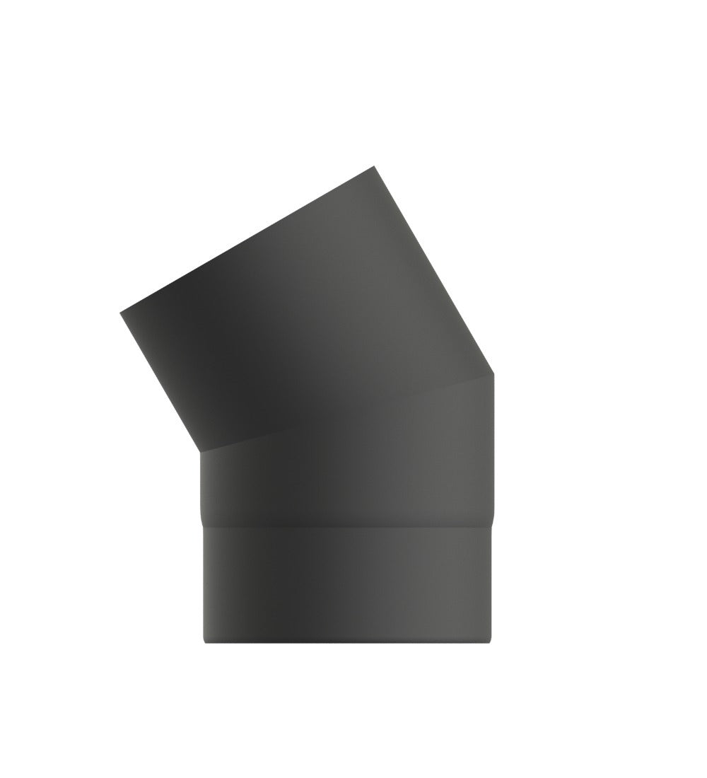 Dura Flue Matt Black 30° Stove Pipe Elbow – 5" (125mm)