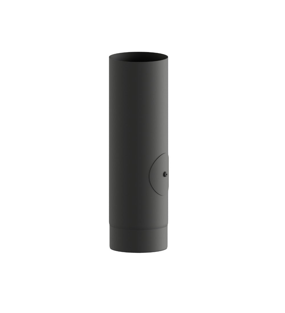 Dura Flue Matt Black 330mm Stove Pipe with Inspection Door – 5" (125mm)