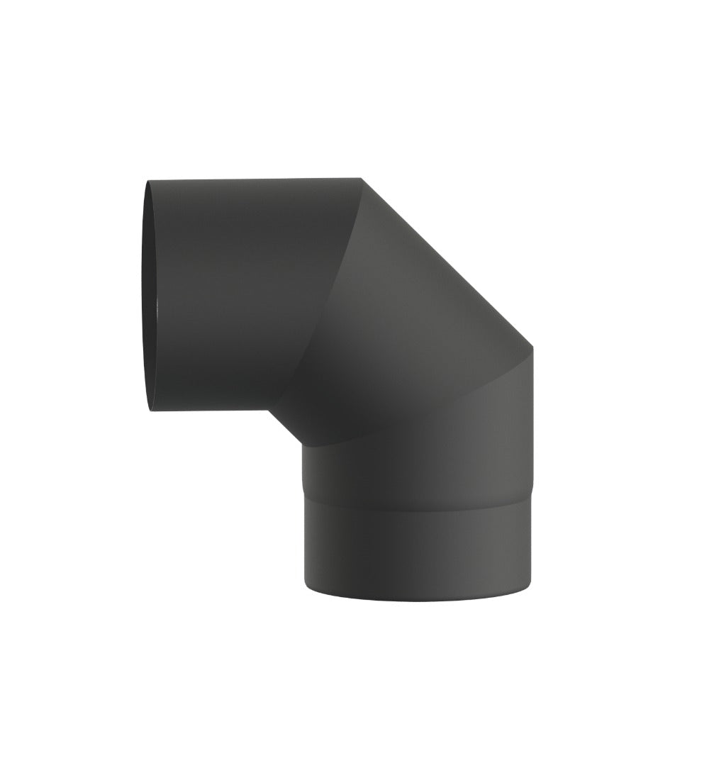 Dura Flue Matt Black 90° Stove Pipe Elbow – 5" (125mm)