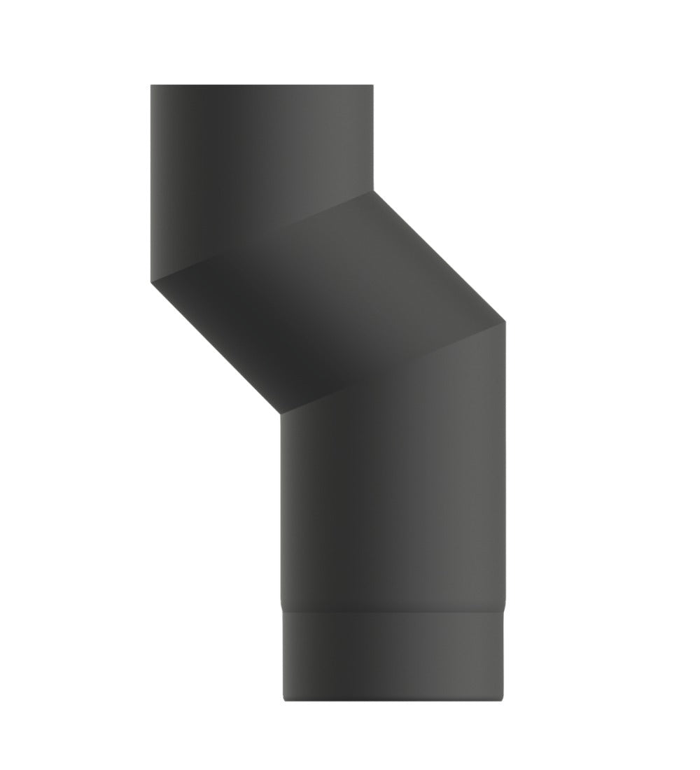 Dura Flue Matt Black Stove Pipe Offset – 6" (150mm)