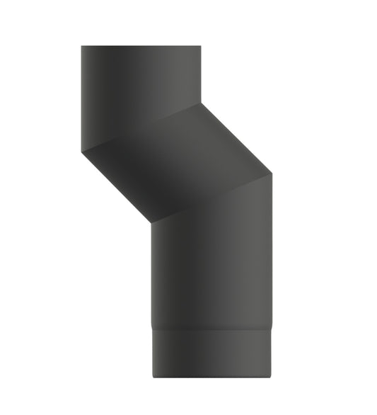 Dura Flue Matt Black Stove Pipe Offset – 6" (150mm)