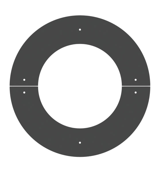 Dura Flue Matt Black Split Trim Ring – 6" (150mm)