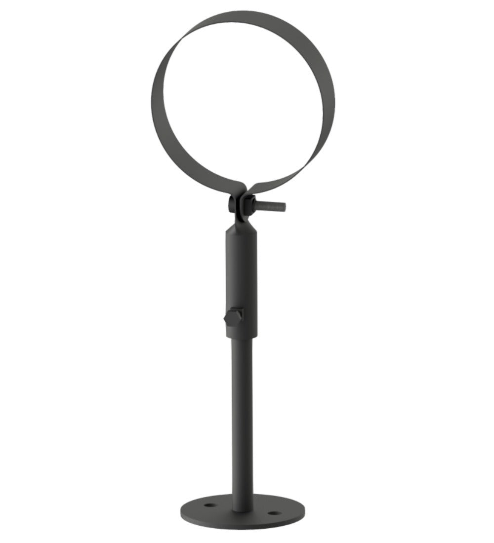Dura Flue Matt Black Stove Pipe Wall Bracket – 5" (125mm)
