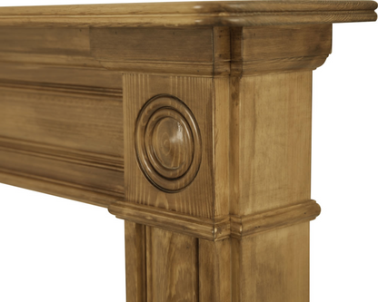 Derry Fireplace Pine Waxed Close Up