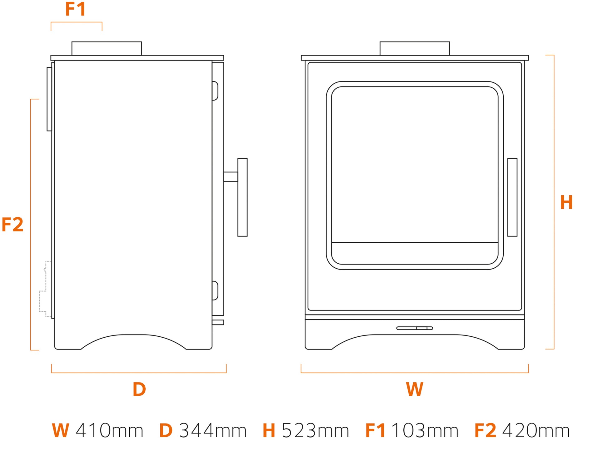 Stove Buddy 5 Wood Dimensions