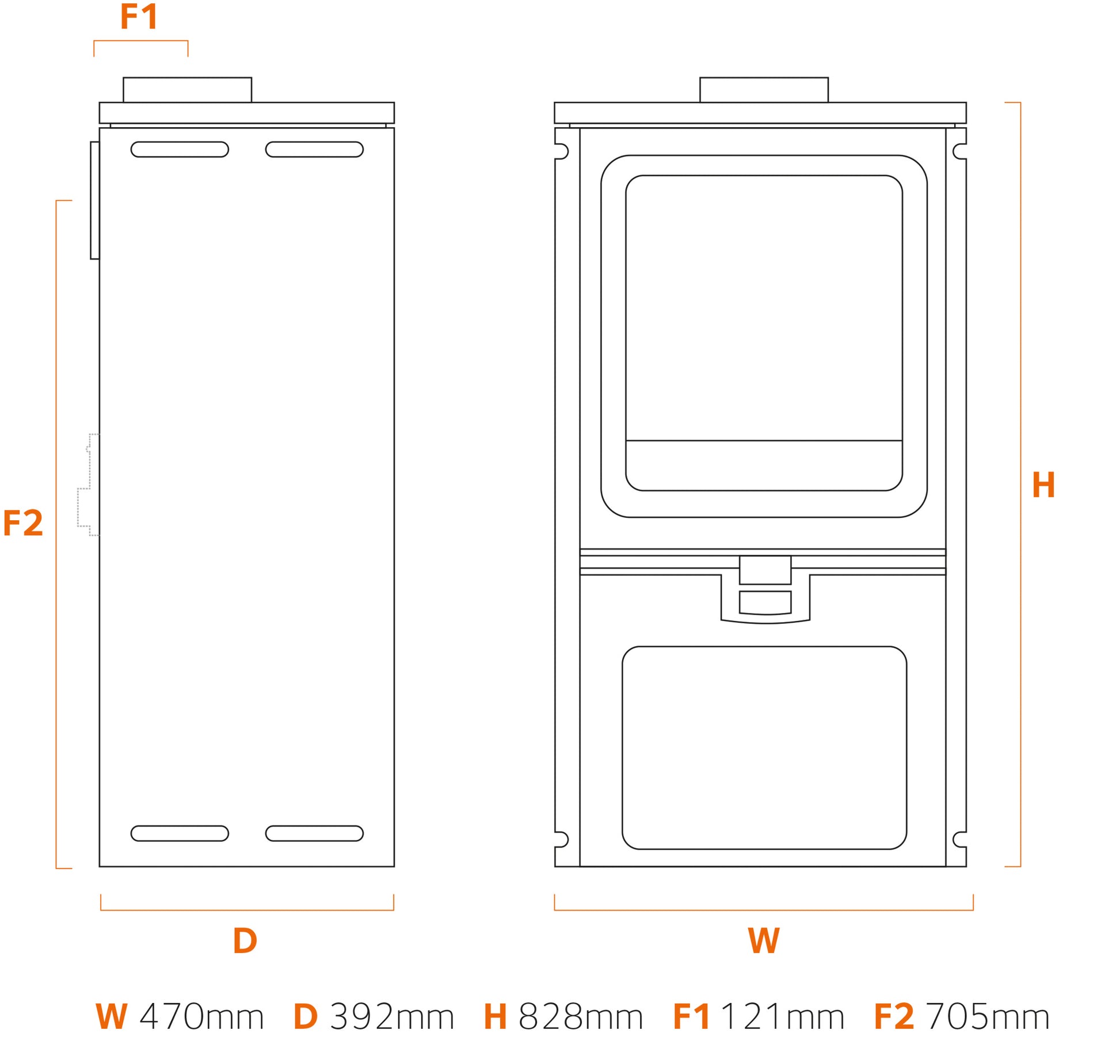 Stove Buddy 5LS Convector Dimensions