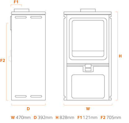Stove Buddy 5LS Convector Dimensions