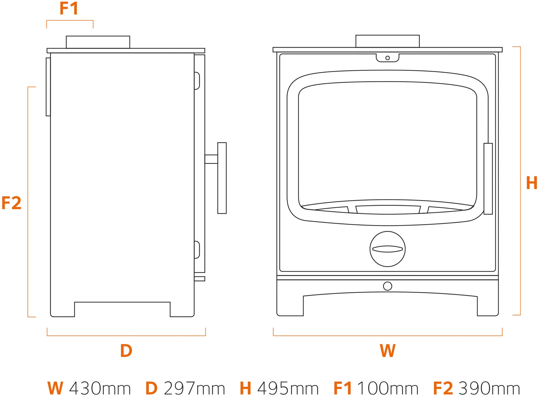Stove Buddy Stubby 5 Dimensions