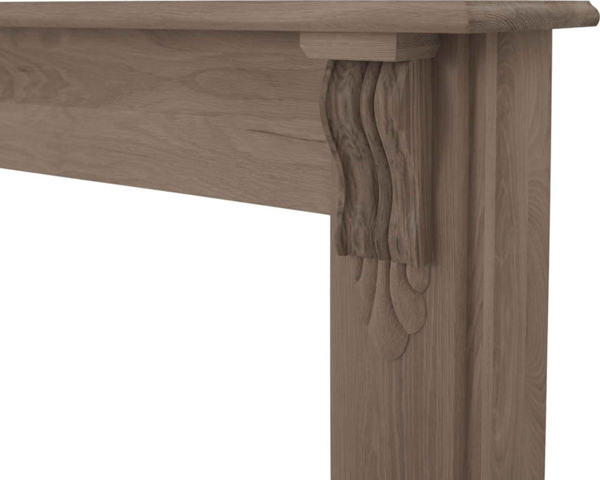 Edinburgh Fireplace Oak Waxed