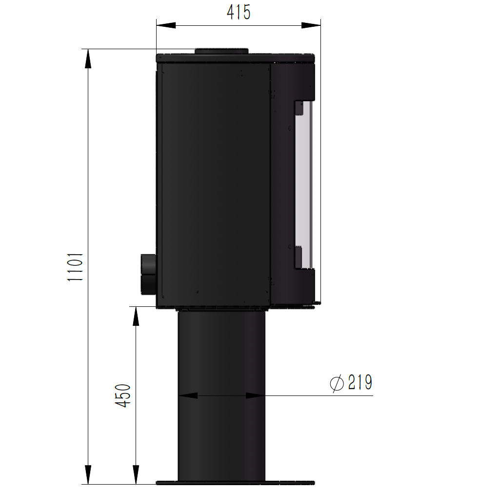 Bristol Explorer C5 with Pedestal Dimensions
