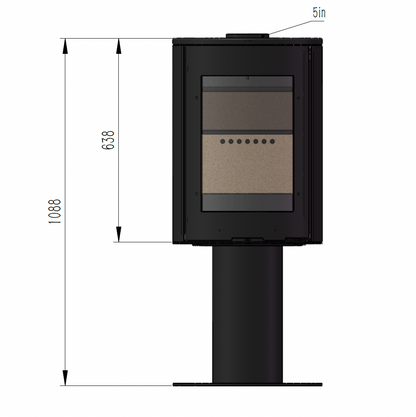 Bristol Explorer C5 with Pedestal Dimensions