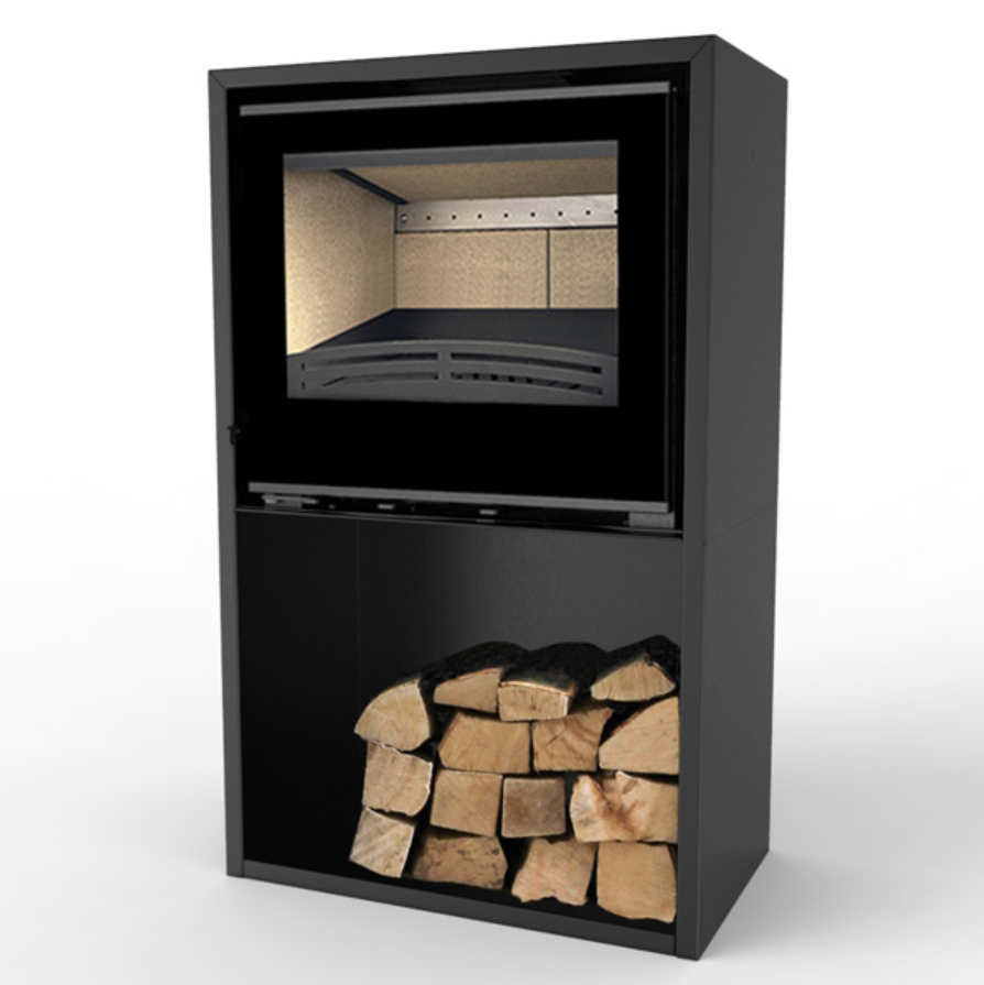 Explorer7FG Stove with tall log store