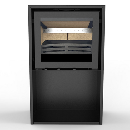 Explorer7F Stove with tall log store