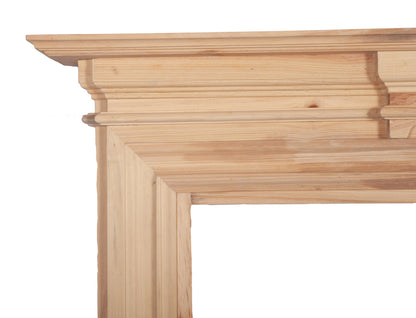 Grand Fireplace Pine Unwaxed Close Up