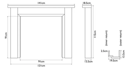 Kedleston Fireplace Dimensions