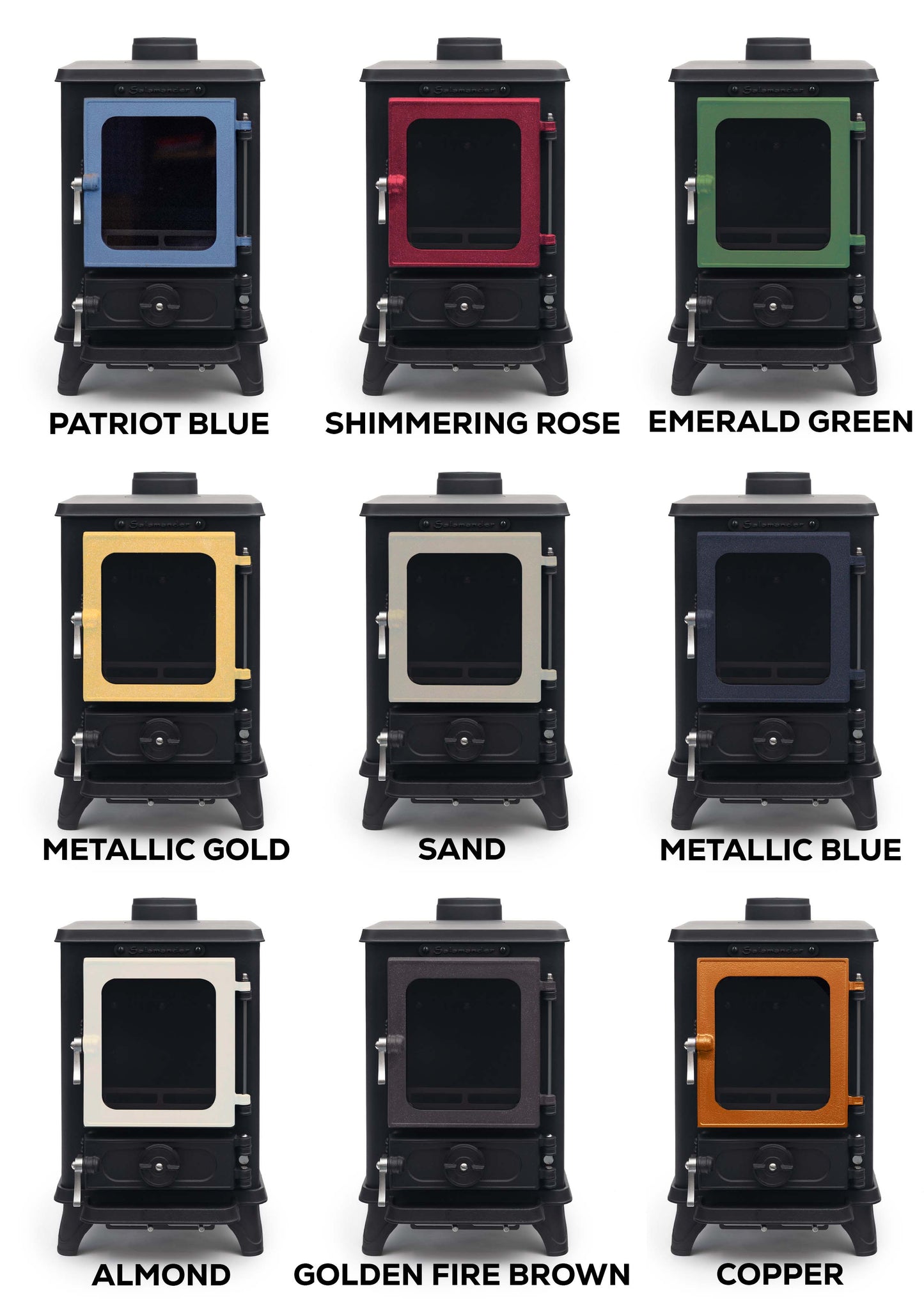 Salamanda Hobbit Stove Colour Options