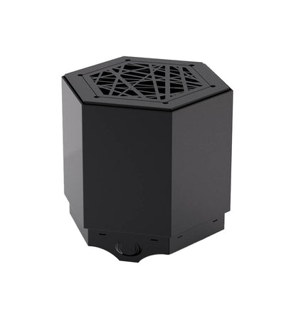 Pollen Hex Small Black Smokeless Fire Pit with Integrated Tabletop