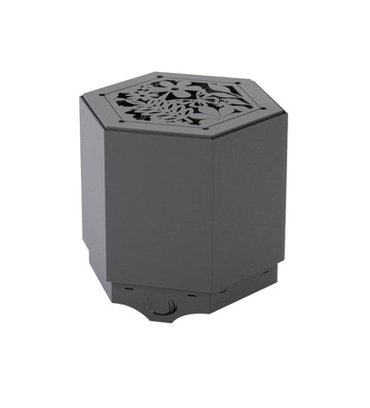 Pollen Hex Small Slate Grey Smokeless Fire Pit with Integrated Tabletop