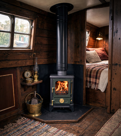 Salamanda Hobbit Stove Narrow Boat Install 