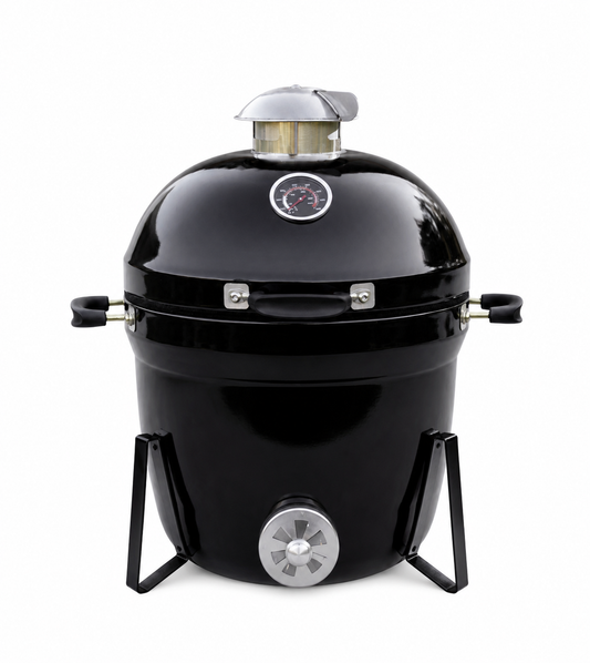 Black barbecue grill on a white background