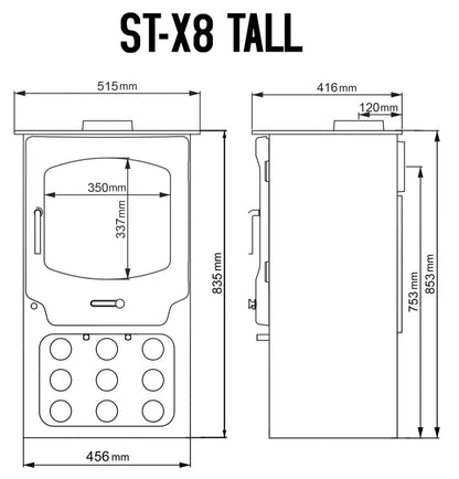 Saltfire ST-X8 Tall Dimensions