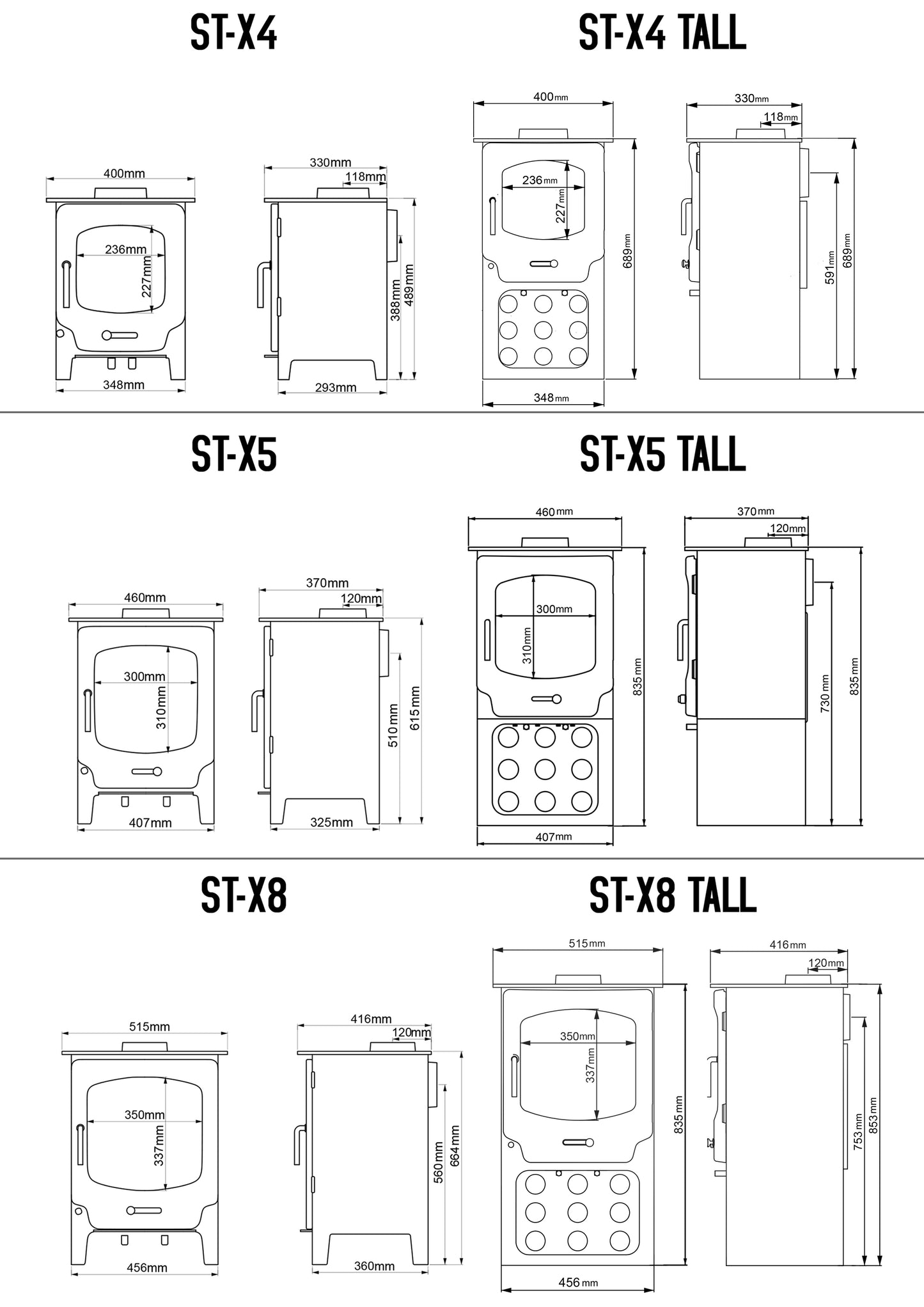 Saltfire ST-X8 Dimensions