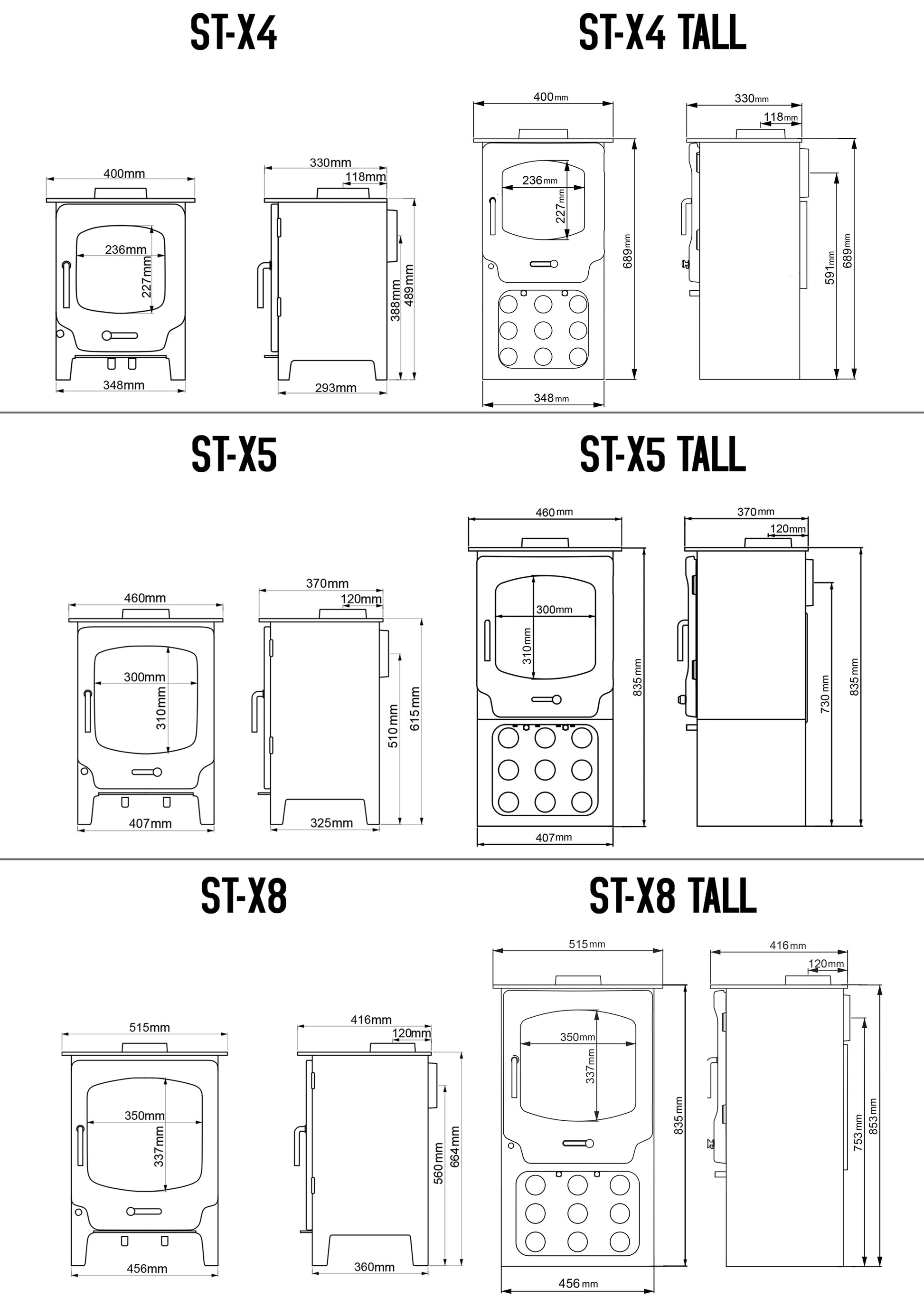 Saltfire ST-X8 Dimensions