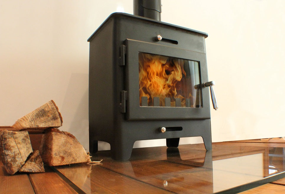 Saltfire Wood Burning Stove Left Side
