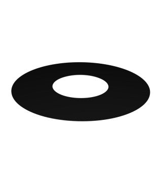 Dura Flue Matt Black Twin Wall Finishing Plate 1 Part 0° 125mm - 5"